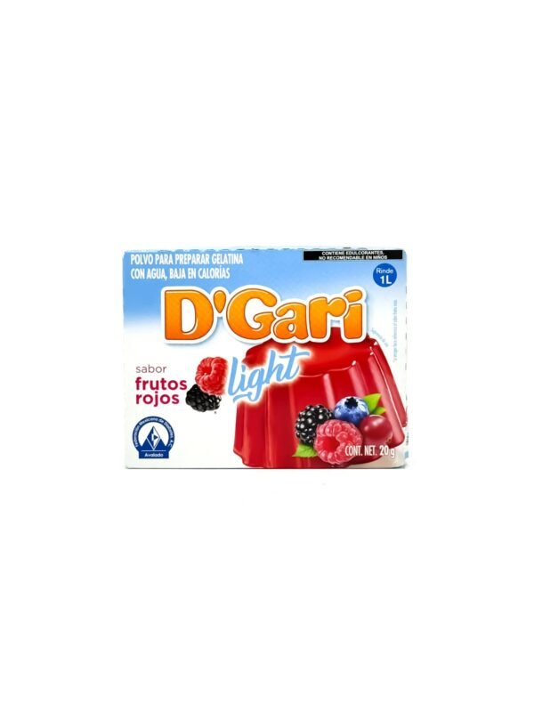 GELATINA GARY LIGHT FRUTOS ROJOS 24/20GR